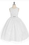 Flower girl communion lace chiffon dresses