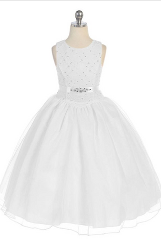 Flower girl communion lace chiffon dresses