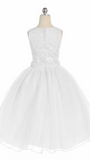 Flower girl communion lace chiffon dresses