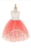 Flower girl communion lace chiffon dresses
