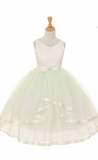 Flower girl communion lace chiffon dresses
