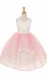 Flower girl communion lace chiffon dresses