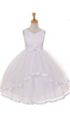 Flower girl communion lace chiffon dresses