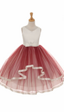 Flower girl communion lace chiffon dresses