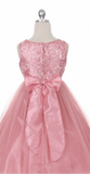 Flower girl communion lace chiffon dresses