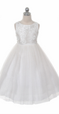 Flower girl communion lace chiffon dresses