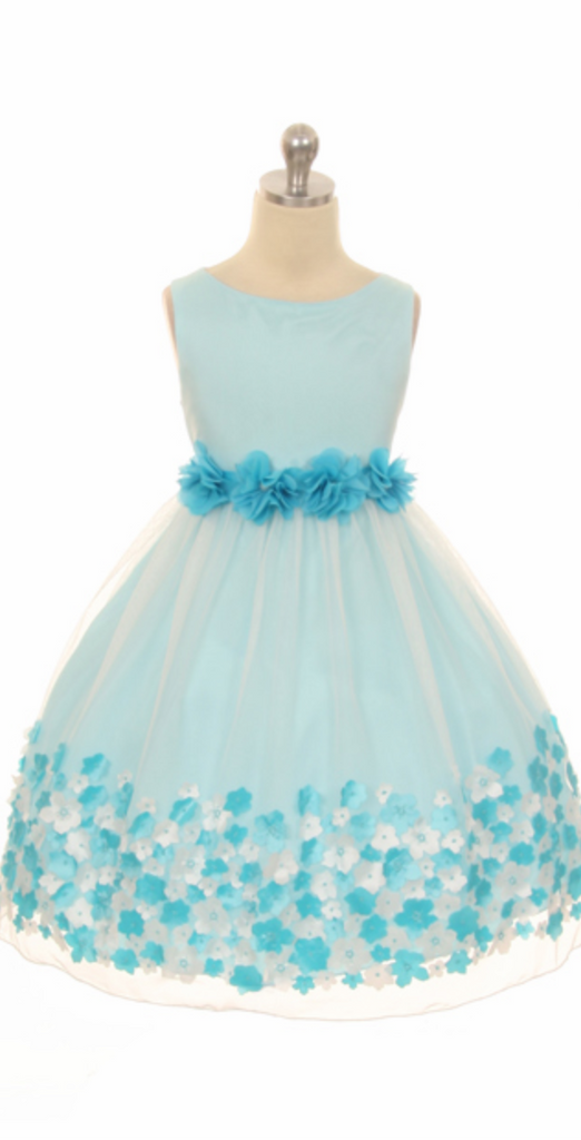 Flower girl communion lace chiffon dresses