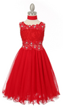 Flower girl communion lace chiffon dresses
