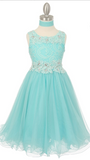 Flower girl communion lace chiffon dresses