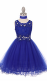 Flower girl communion lace chiffon dresses