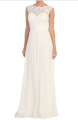 BRIDAL CHIFFON LACE WEDDING DRESS