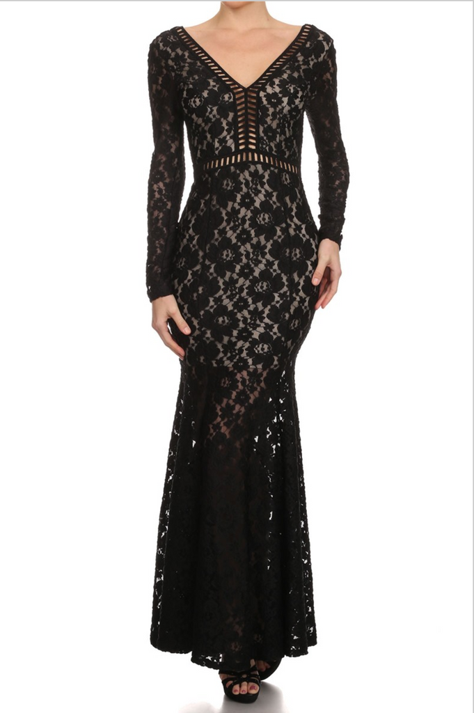 Prom & Evenning Lace Jersey Beaded Dresses