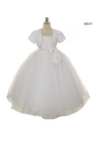 Flower girl communion lace beaded chiffon dresses