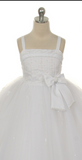 Flower girl communion lace beaded chiffon dresses
