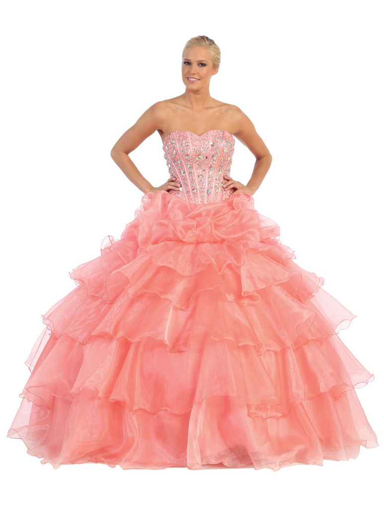Quinceanera, sweet 16, engagement ball gown dress designer
