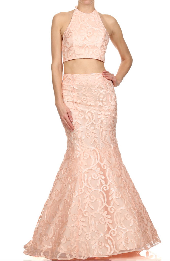 Prom & Evenning Lace Jersey Beaded Dresses