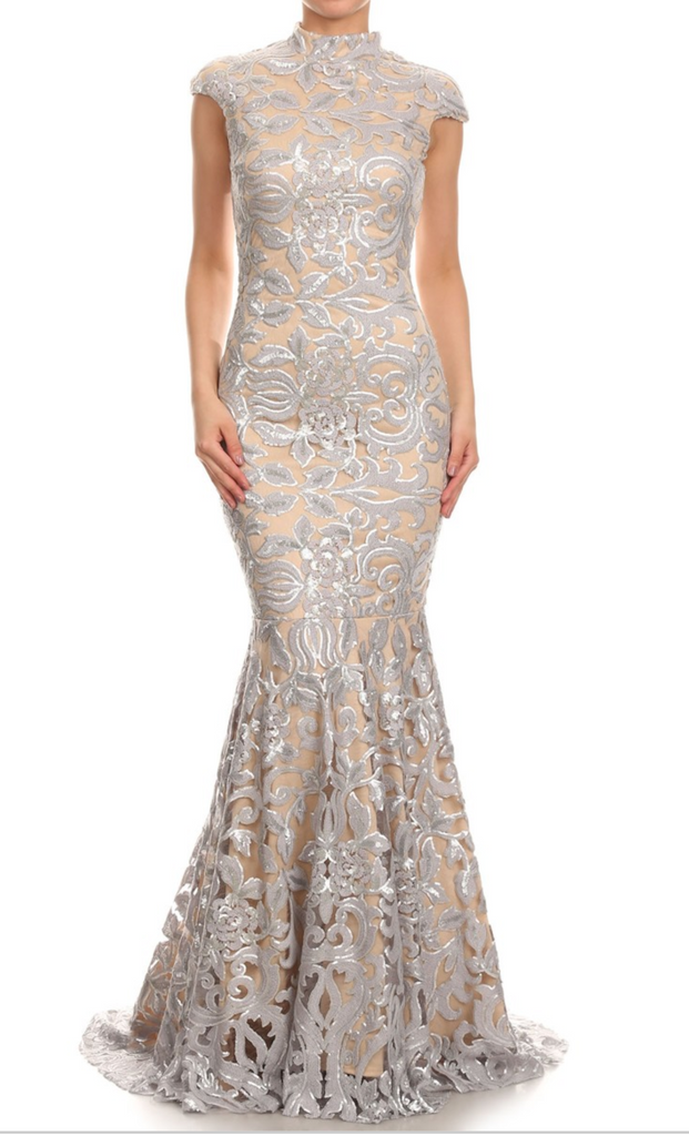 Prom & Evenning Lace Jersey Beaded Dresses
