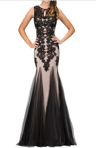 Prom & Evenning Lace Jersey Beaded Dresses