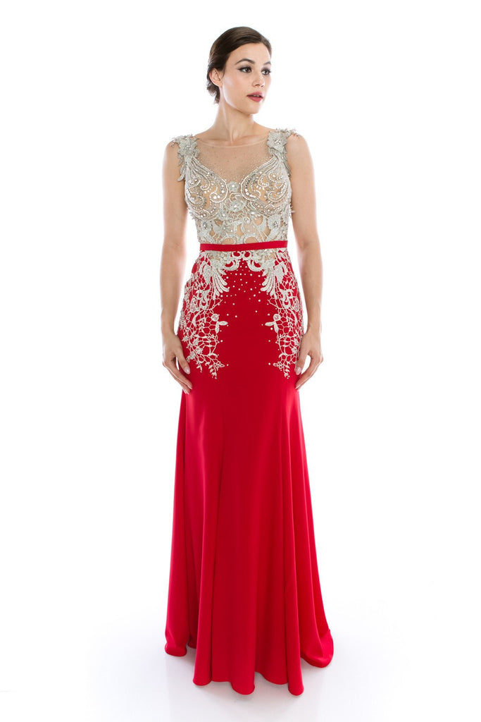 Prom & Evenning Lace Jersey Beaded Dresses