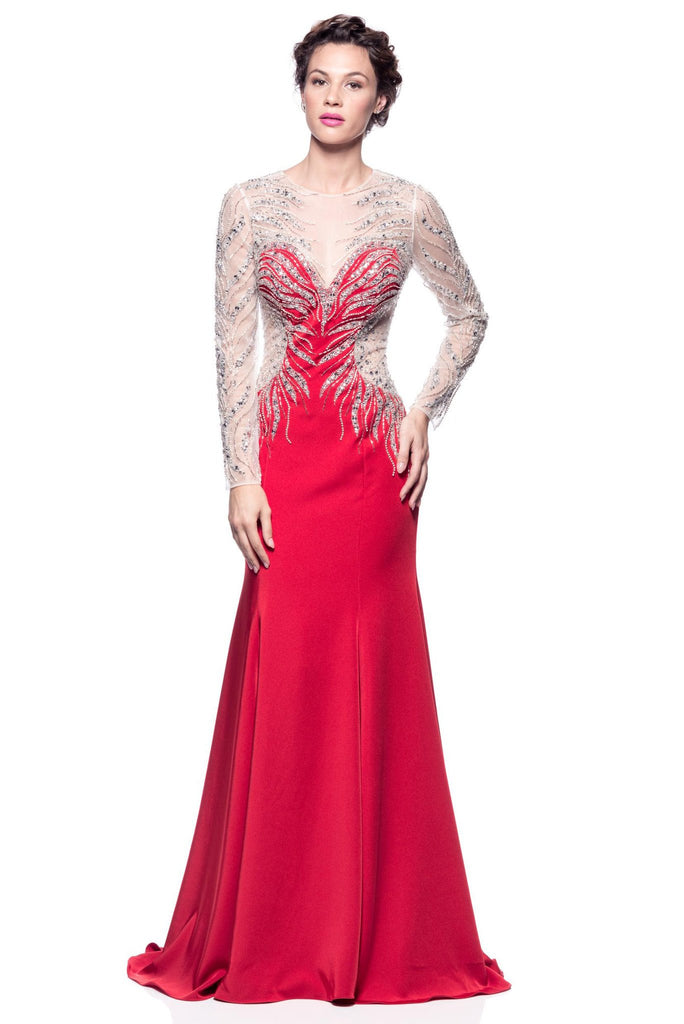 Prom & Evenning Lace Jersey Beaded Dresses
