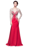 Prom & Evenning Lace Jersey Beaded Dresses
