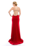 Prom & Evening Lace Jersey Beaded Dress