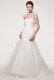 Wedding dress lace STRAPLESS, SWEETHEART, TRUMPET