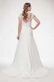 Wedding dress lace A-line ball gown SHORT SLEEVE, EMPIRE WAIST