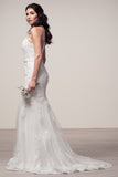 Wedding dress lace HALTER NECK, SLEEVELESS, BACKLESS, TRUMPET