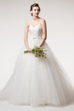 Wedding dress lace A-line ball gown STRAPLESS, SWEETHEART, BALL GOWN