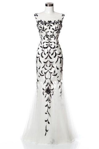 Prom & Evenning Lace Jersey Beaded Dresses