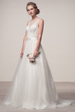 Wedding dress lace A-line ball gown SLEEVELESS, BATEAU NECK, A-LINE