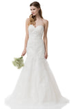 Wedding dress lace A-line ball gown STRAPLESS, SWEETHEART NECK, MERMAID
