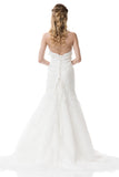 Wedding dress lace A-line ball gown STRAPLESS, SWEETHEART NECK, MERMAID