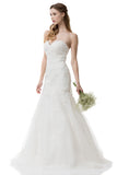 Wedding dress lace A-line ball gown STRAPLESS, SWEETHEART NECK, MERMAID