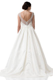 Wedding dress lace A-line ball gown CAP SLEEVE, SCOOP NECK, A-LINE