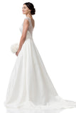 Wedding dress lace A-line ball gown CAP SLEEVE, SCOOP NECK, A-LINE