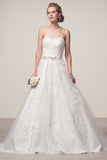 Wedding dress lace STRAPLESS, SWEETHEART NECK, A-LINE