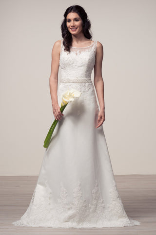 Wedding dress lace SLEEVELESS, SCOOP NECK, A-LINE