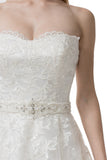 Wedding dress lace STRAPLESS, SWEETHEART, A-LINE