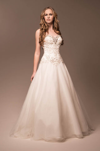 Wedding dress STRAPLESS, SWEETHEART, BALL GOWN