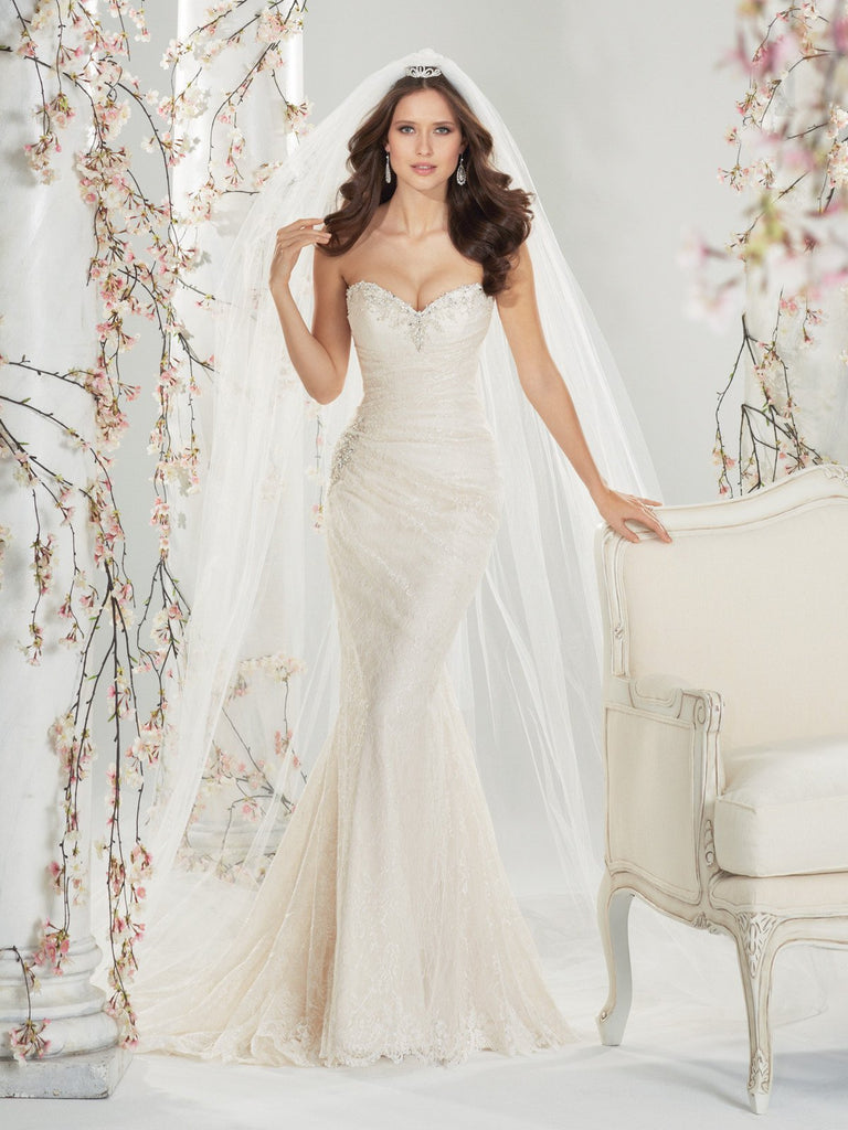 Sophia Tolli satin Wedding Dress lace mermaid trumpet ball gown.