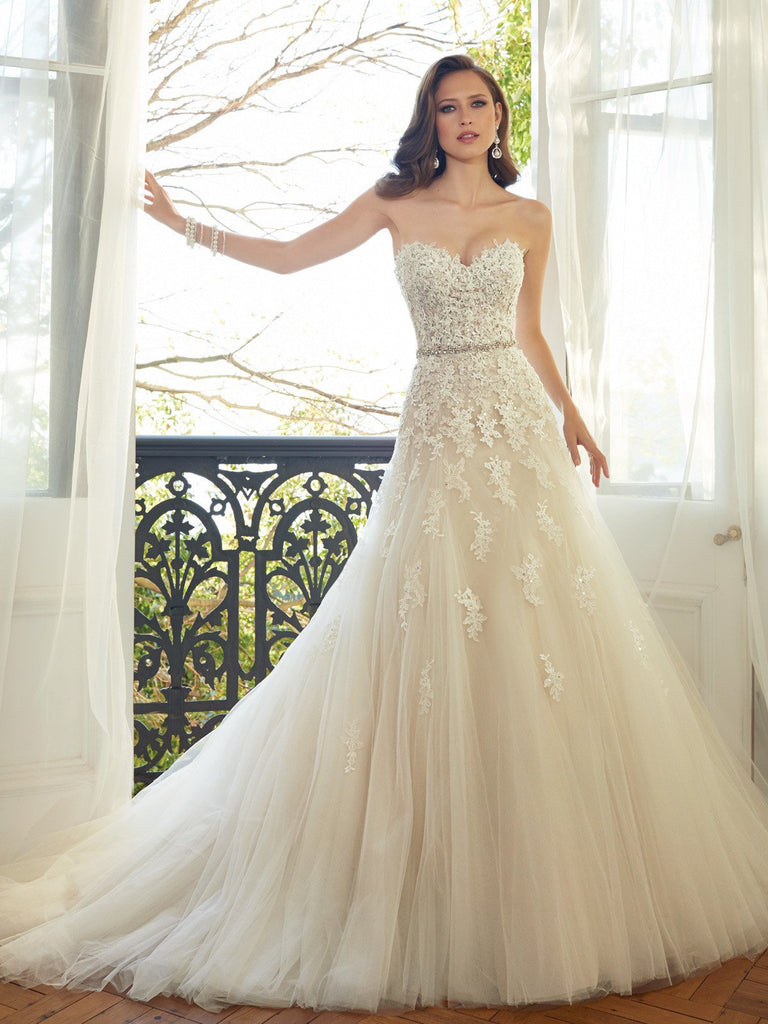 Sophia Tolli A-Line Sweetheart Tulle  Wedding Gown