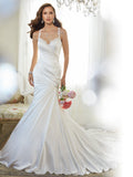 Sophia Tolli, sweetheart neckline and shoulder straps  Wedding Dress satin, mermaid trumpet gown