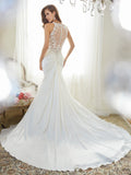 Sophia Tolli, sweetheart neckline and shoulder straps  Wedding Dress satin, mermaid trumpet gown