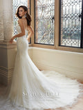 Sophia Tolli Wedding Dress satin lace mermaid trumpet gown