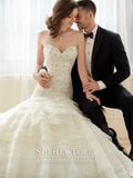 Sophia Tolli Wedding Dress satin lace mermaid trumpet ball gown