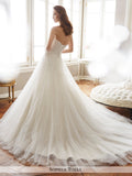 Sophia Tolli strapless misty tulle A-line with soft allover lace wedding gown