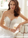 Sophia Tolli strapless misty tulle A-line with soft allover lace wedding gown