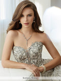 Sophia Tolli strapless organza with plunging sweetheart neckline wedding ball gown